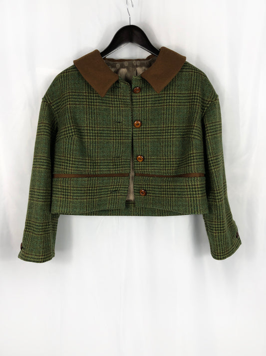 Cozy Plaid Cropped Jacket