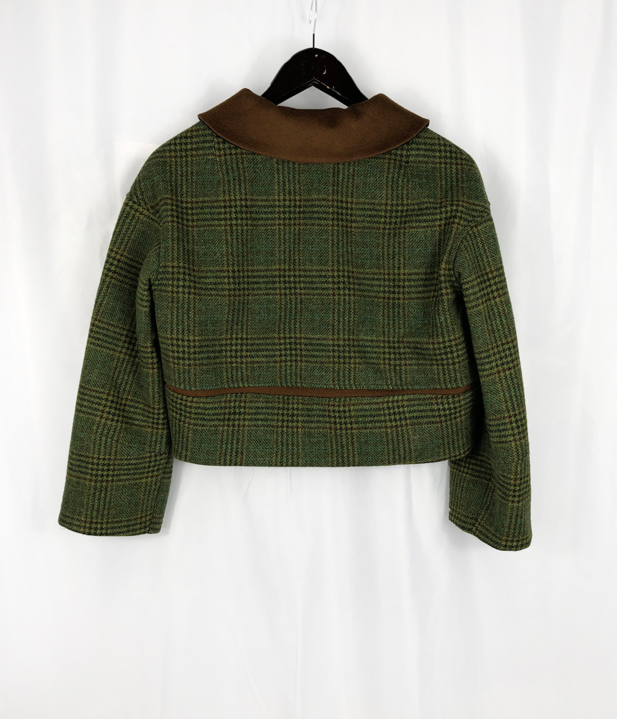 Cozy Plaid Cropped Jacket