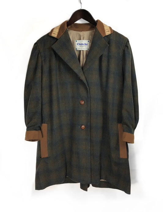 Wool Coat with Flowerpots